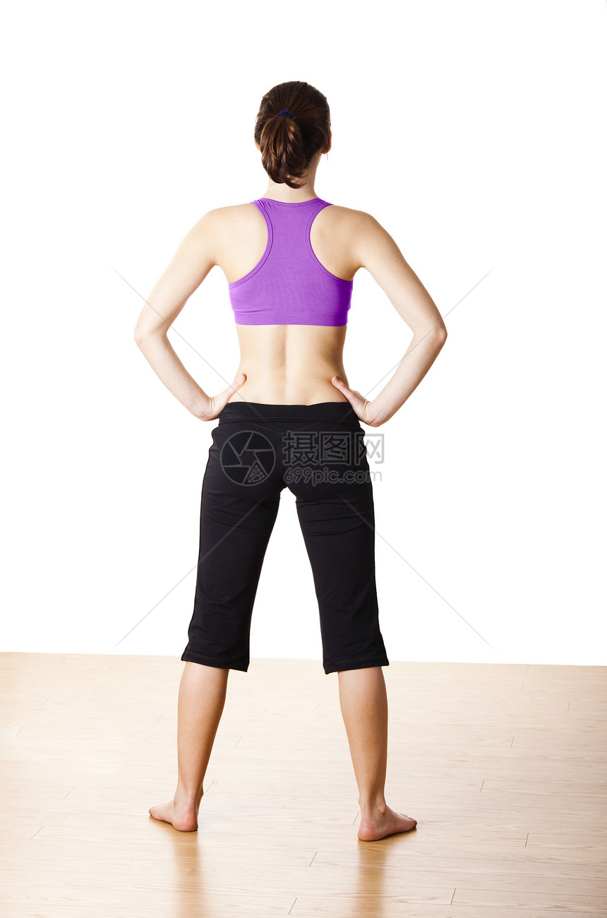 青体运动女青年锻炼健身房成人重量训练福利姿势饮食身体有氧运动图片