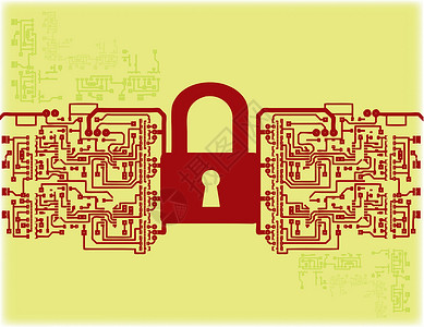 电子安全电子系统插图数字闩锁风险绘画电子产品背景图片