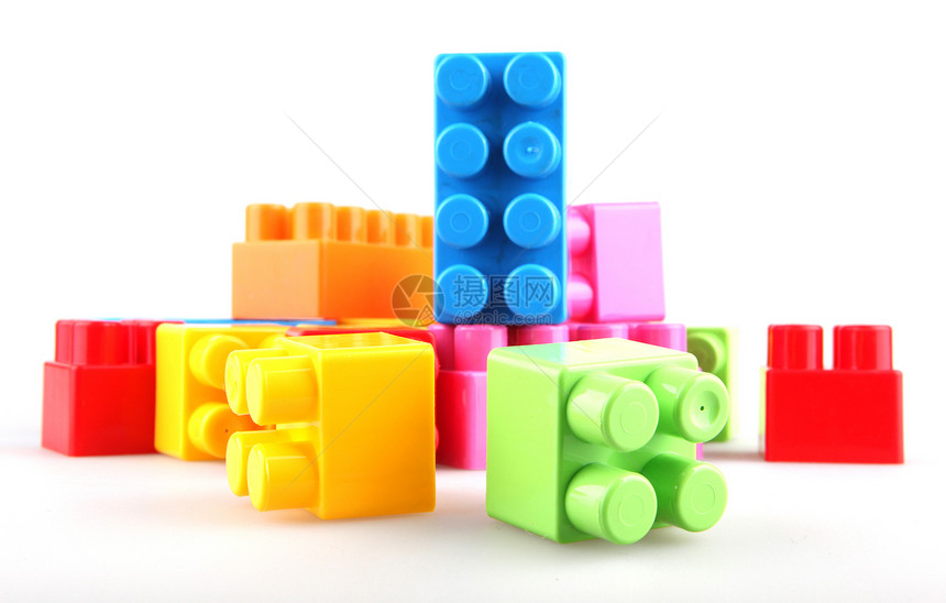 塑料构件游戏黄色玩具红色建造绿色教育建筑乐趣工作室图片