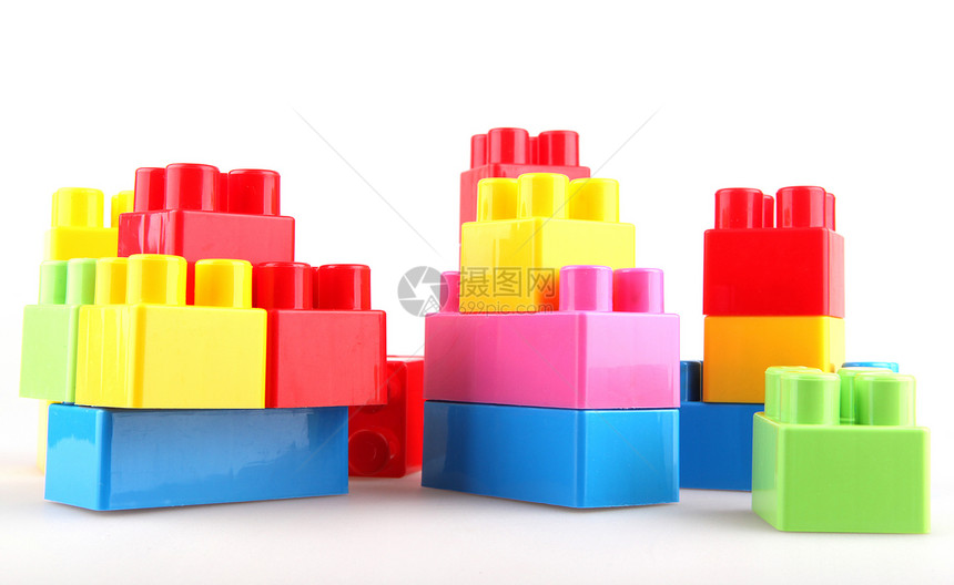 塑料构件立方体童年游戏工作室红色盒子白色教育建筑团体图片