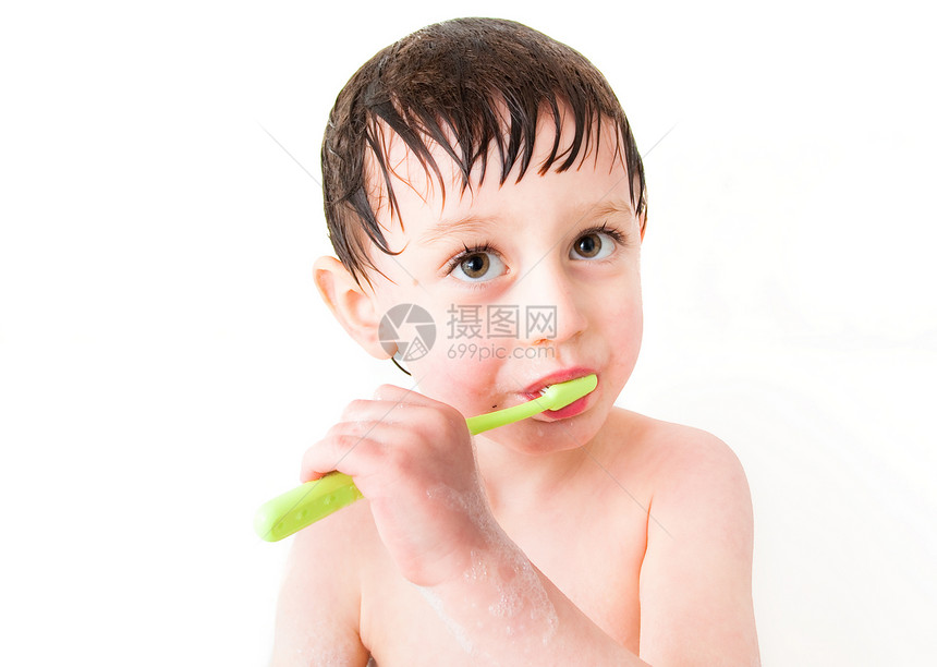 净牙刷牙眼睛享受牙膏卫生药品乐趣牙科快乐孩子健康图片