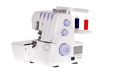 超过缝纫机工具机器包缝针线活塑料裁缝白色机械白色的高清图片素材