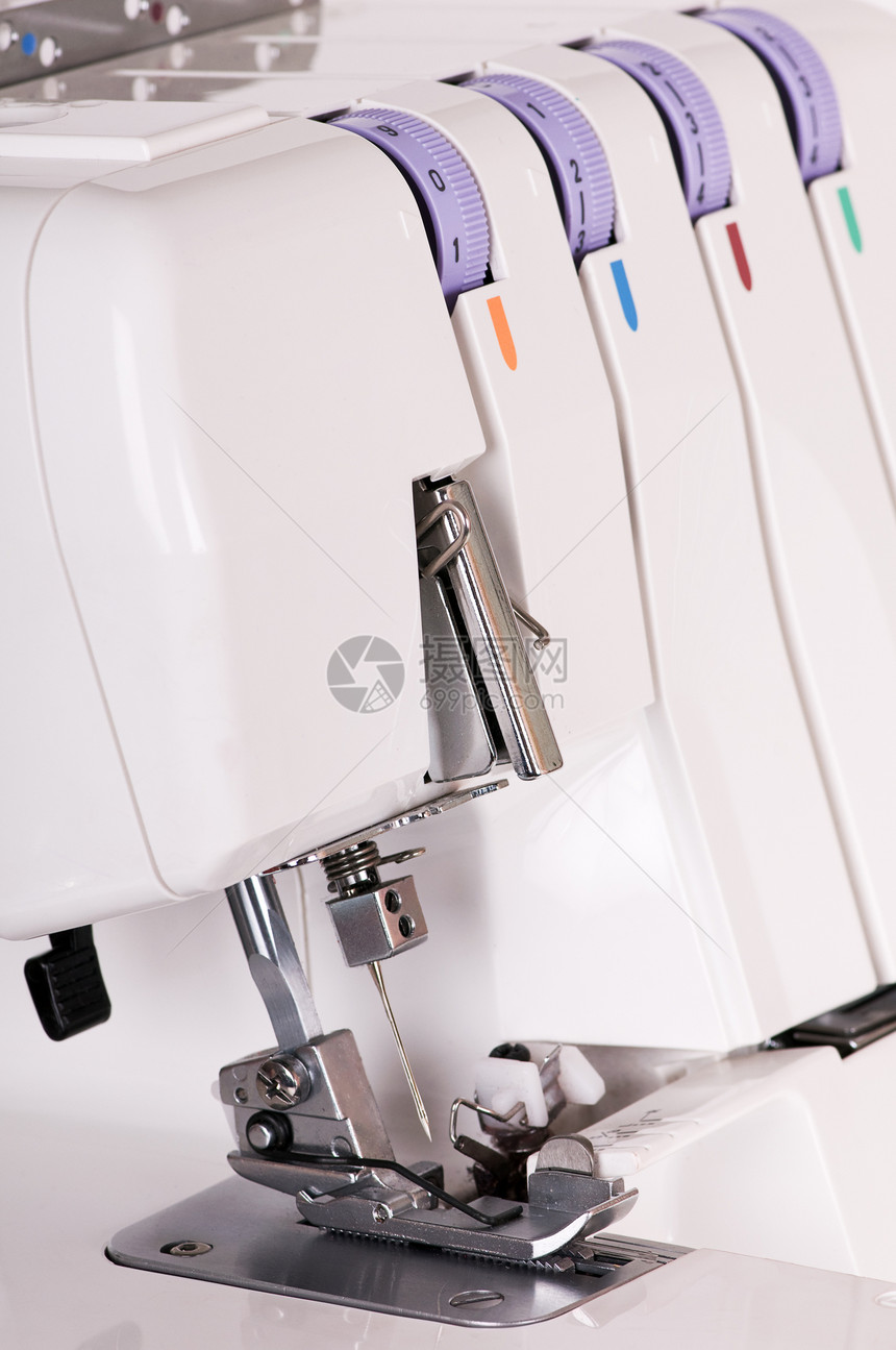 缝纫机包缝机器白色工具针线活裁缝塑料机械