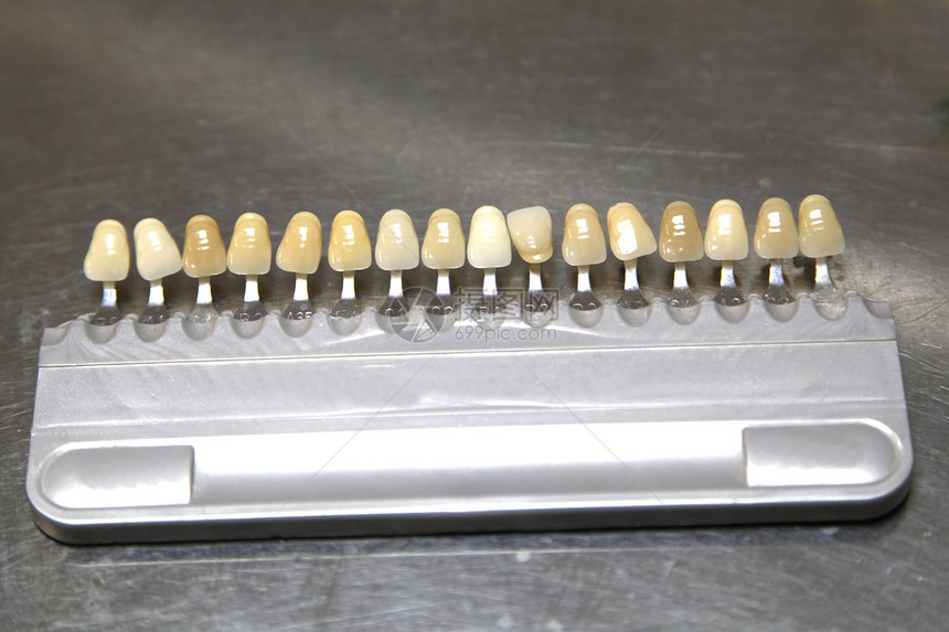 牙齿牌匾白色健康卫生牙科医疗假牙塑料解剖学假肢图片