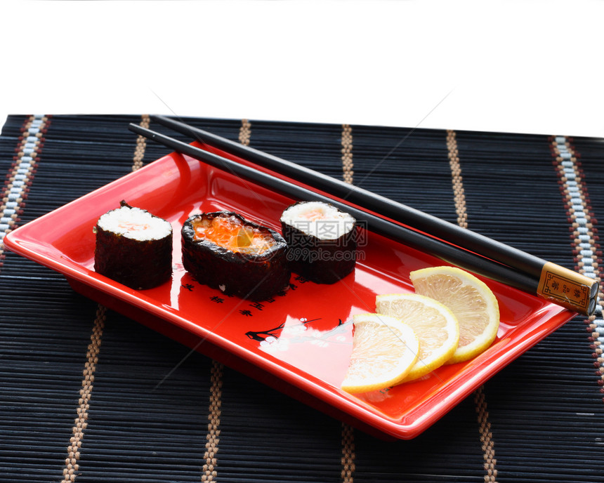 寿司黑色海鲜海藻文化蔬菜食物用餐绿色白色图片