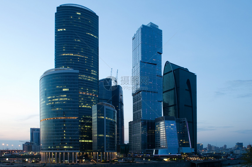 摩天大楼中心城市商业公司蓝色景观建筑玻璃建造图片