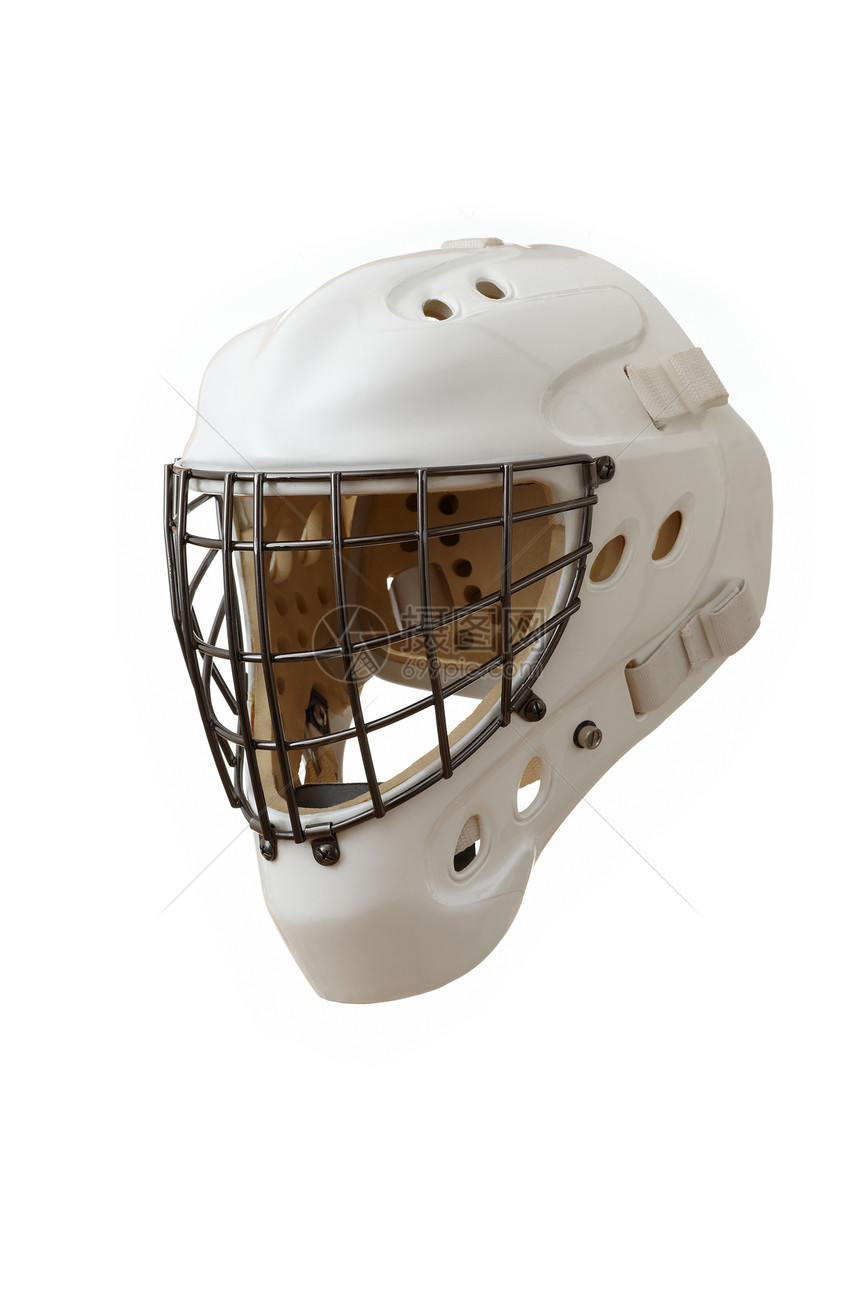 环球口罩电线曲棍球头盔运动白色黑色守门员齿轮图片