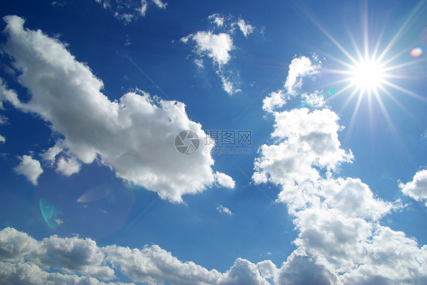 蓝蓝天空场景柔软度自由云景环境天气气候臭氧天堂气象图片
