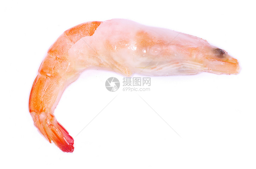 虾小吃海鲜食物橙子尾巴贝类白色甲壳动物宏观图片