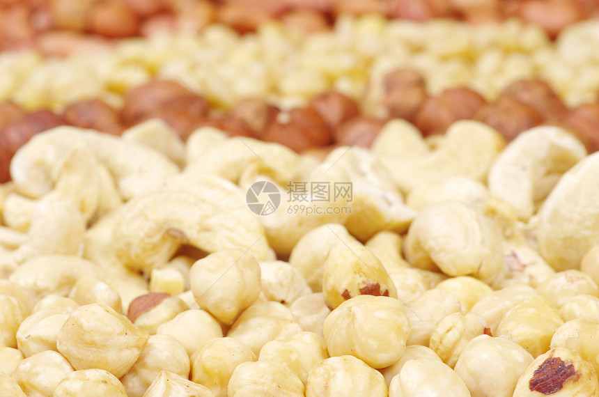 坚果松子宏观饮食小吃棕色营养核桃核心榛子食物图片