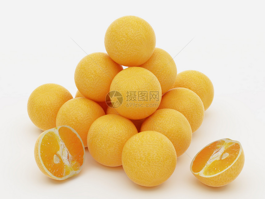 橙色果汁渲染种子橙子产品插图图片