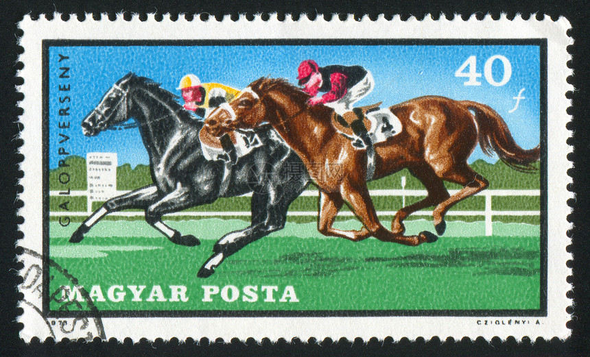 马术运动竞赛速度骑士海豹骑师行动邮票历史性赛马场邮戳图片