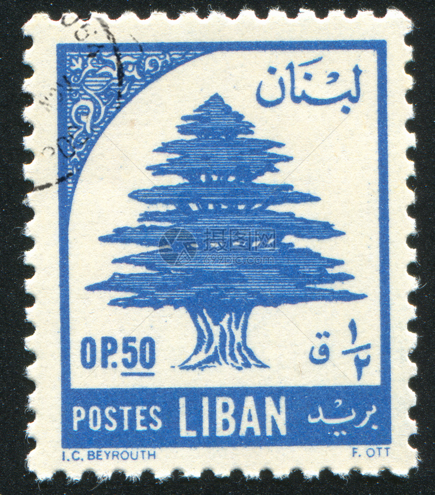 黎巴嫩行动中心植物历史性信封邮件古董邮票木头地面花园农村图片