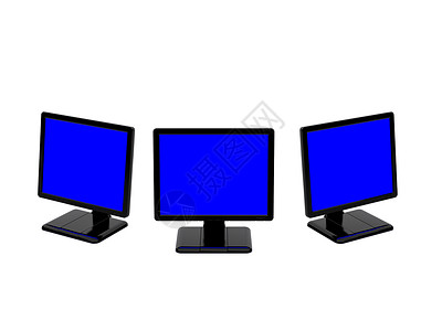 网络办公室黑色渲染标识屏幕红色工作技术插图电脑背景图片