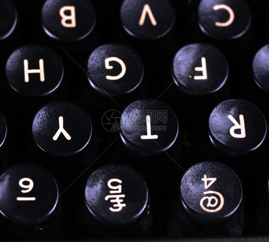 打字机键盘报告工作新闻业钥匙金属机器打印创造力墨水图片