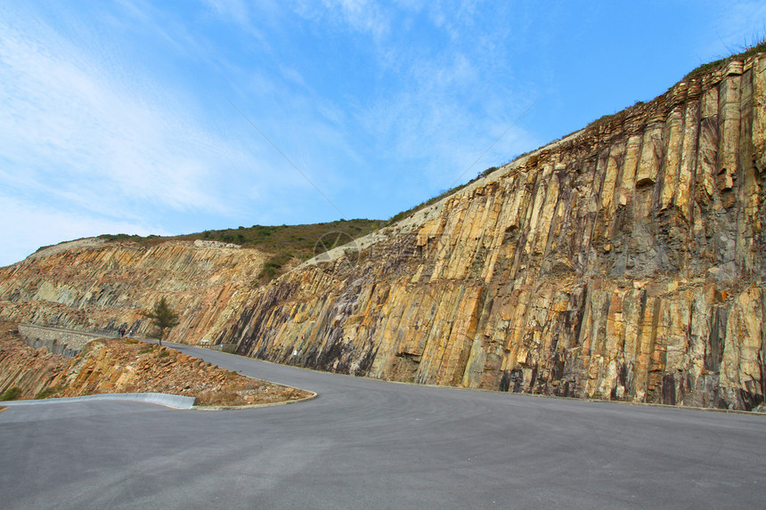 香港地公园石头岩石太阳纪念碑天空火山地理折叠阳光植物图片