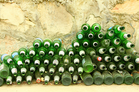 空酒瓶地窖栽培软木植物菜单酒馆场景玻璃插图背景