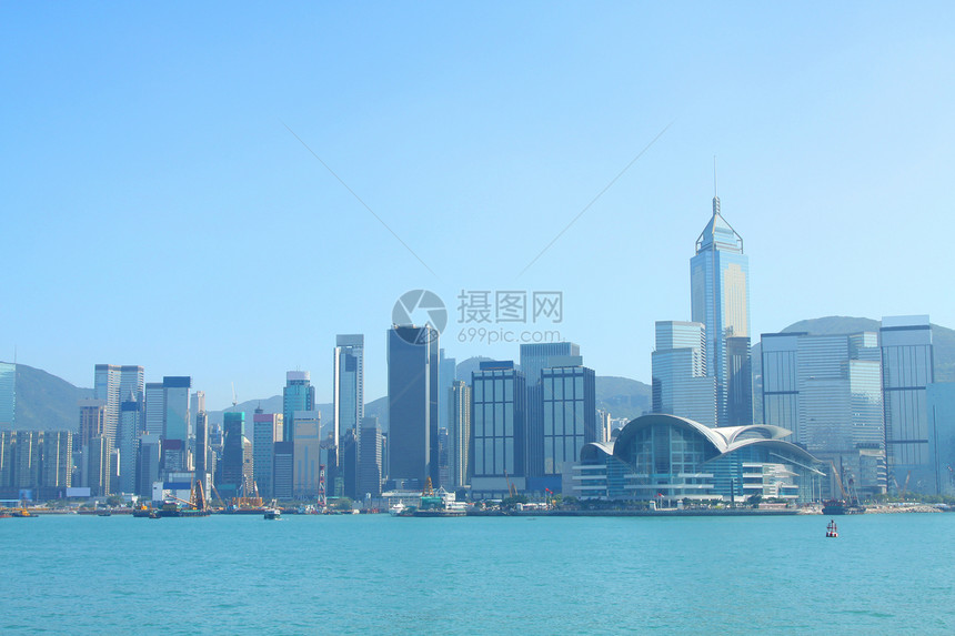 维多利亚港湾一带香港观景游客旅行城市星星海洋天际场景地标景观渡船图片