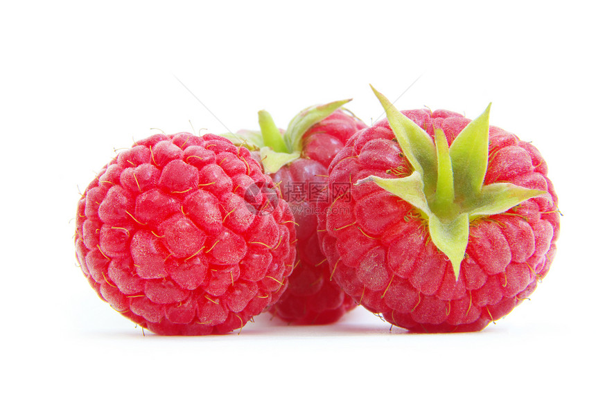 树莓草莓叶子花园果味白色绿色饮食食物水果覆盆子活力图片