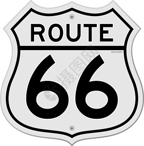 50号公路66 号公路标志历史旅馆旅行路线历史性沙漠汽车警告数字运输插画