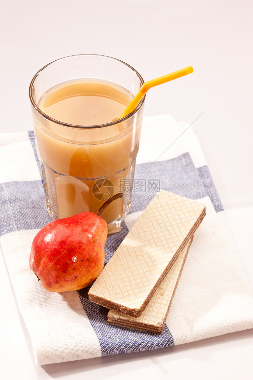 梨玻璃食物果汁晶圆甜点水果糕点图片