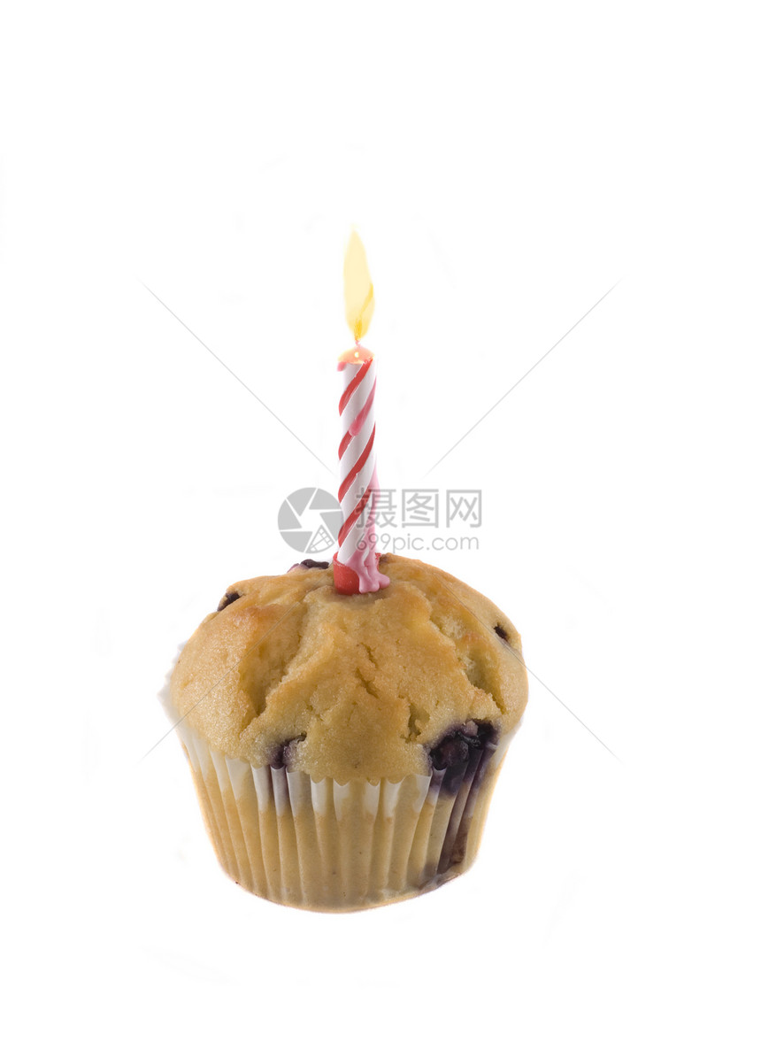 一岁生日蛋糕周年派对糖果纸杯纪念日蜡烛燃烧甜点条纹孩子图片