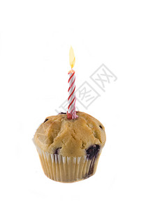 一岁生日蛋糕周年派对糖果纸杯纪念日蜡烛燃烧甜点条纹孩子背景图片
