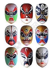 彩绘面具收集最优秀的中国传统歌剧面部绘画男人传奇戏剧文化艺术面具风俗彩绘装饰品娱乐背景