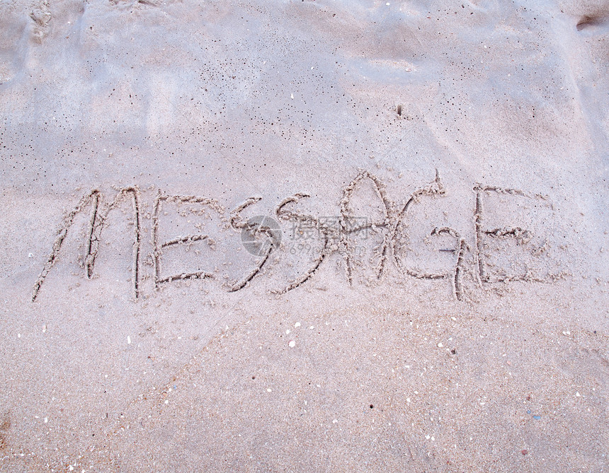 海滩上的留言数字热带写作图片