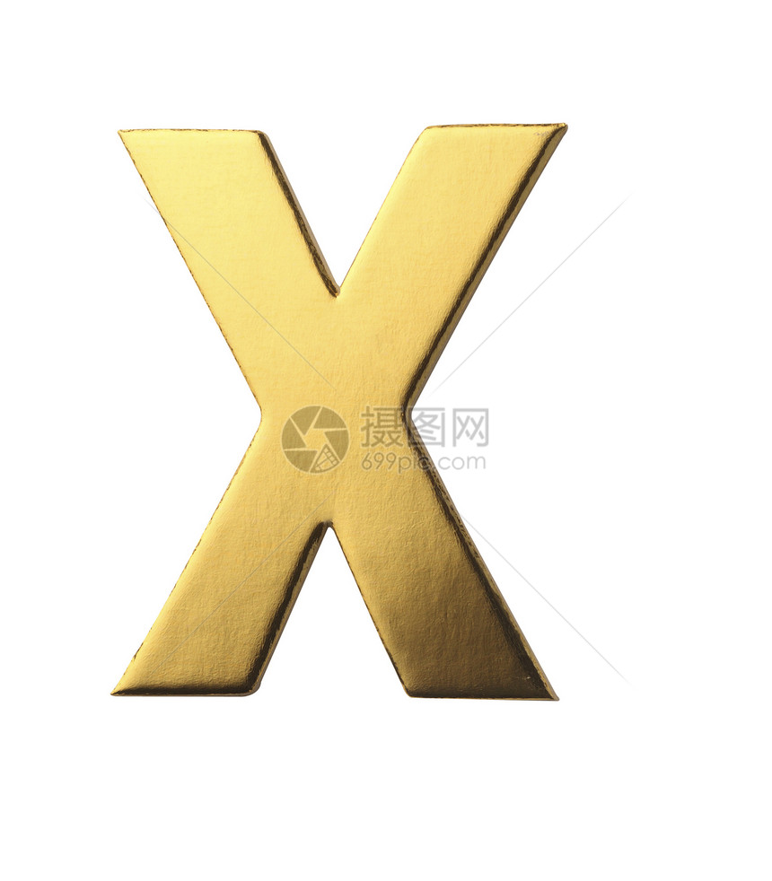 字母x打字稿合金金属公司财富字体斜角金子奢华图片