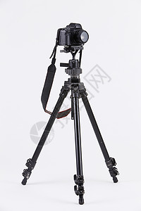 配有三脚架相机的照相机题材职业黑色镜片单反照片三脚架摄影专业背景图片