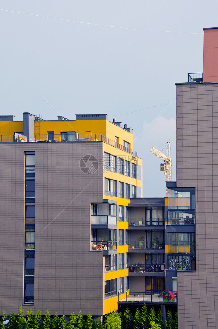 新建现代房屋 Crane 建筑图片