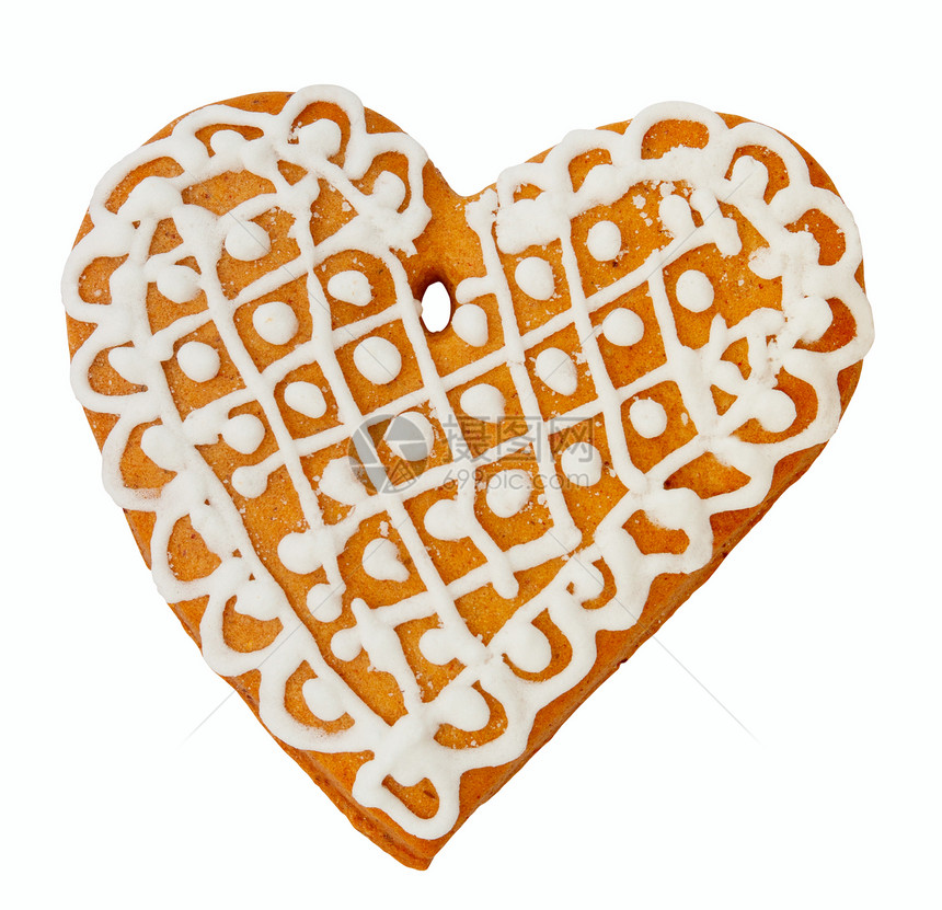 姜饼心装饰品食物面包甜点小路饼干图片
