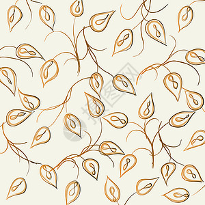 黄绿椭圆叶子壁纸 有工厂的卷结叶打印纺织品墙纸插图乡愁森林程式化椭圆插画