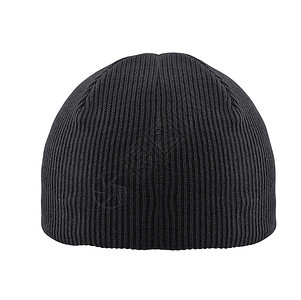 黑羊毛冬帽衣服白色羊毛针织男人灰色黑色帽子背景图片