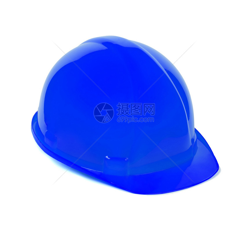 工人的孤立安全蓝头盔图片
