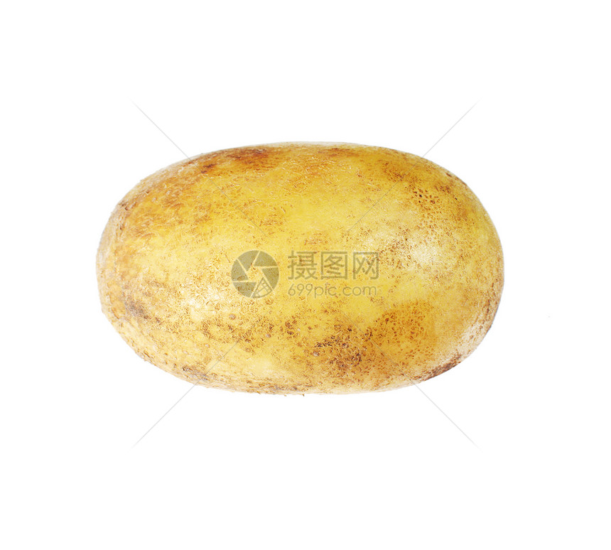 白色背景上孤立的马铃薯块茎收成淀粉沸腾午餐土豆蔬菜市场食物芯片图片