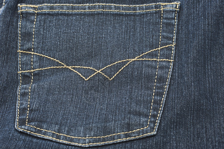 古典牛仔裤口袋衣服裤子蓝色背景图片