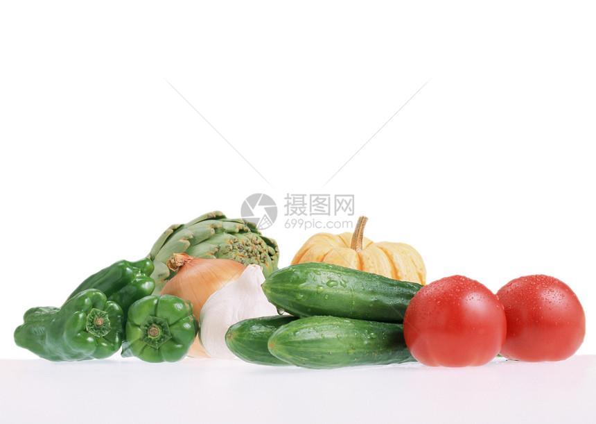 新鲜蔬菜沙拉厨房烹饪植物饮食香肠水果香料胡椒迷迭香图片
