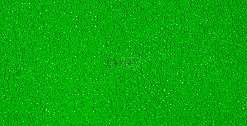 绿色背景下水滴数图片