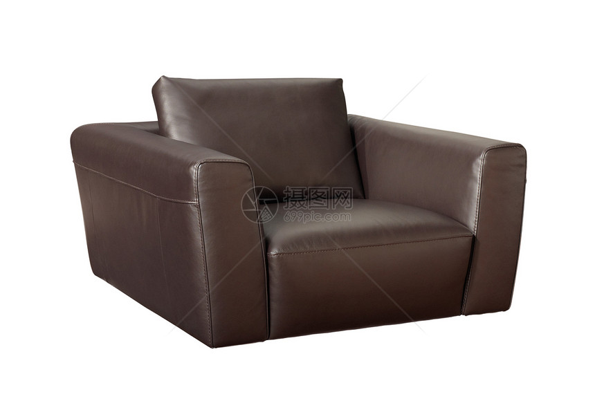 奢豪皮皮制椅子合金压板家具设计师休息木头座位旋转皮革材料图片