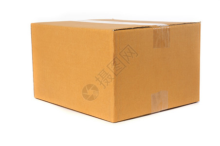 在白色背景上孤立的纸板盒邮件输送房地产纸板家居货物功能配送命令商业背景图片