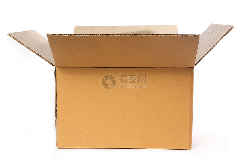 开放纸箱邮件货物商业搬运工礼物零售中介输送房地产储物图片