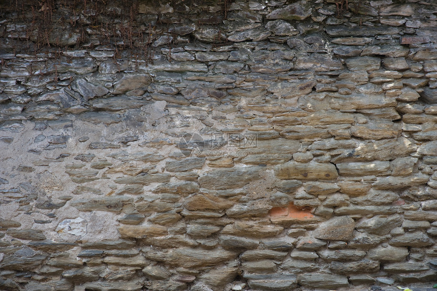 城堡墙墙苔藓石材石头假期岩石砖块旅行工艺水泥历史性图片