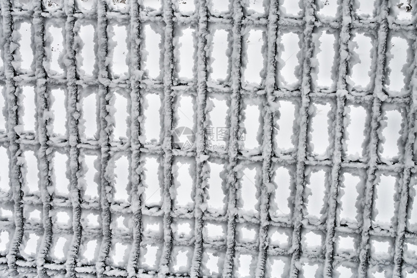 兰姆 Rime气氛冷冻栅栏格子温度骨针天气季节雾凇飞沫图片