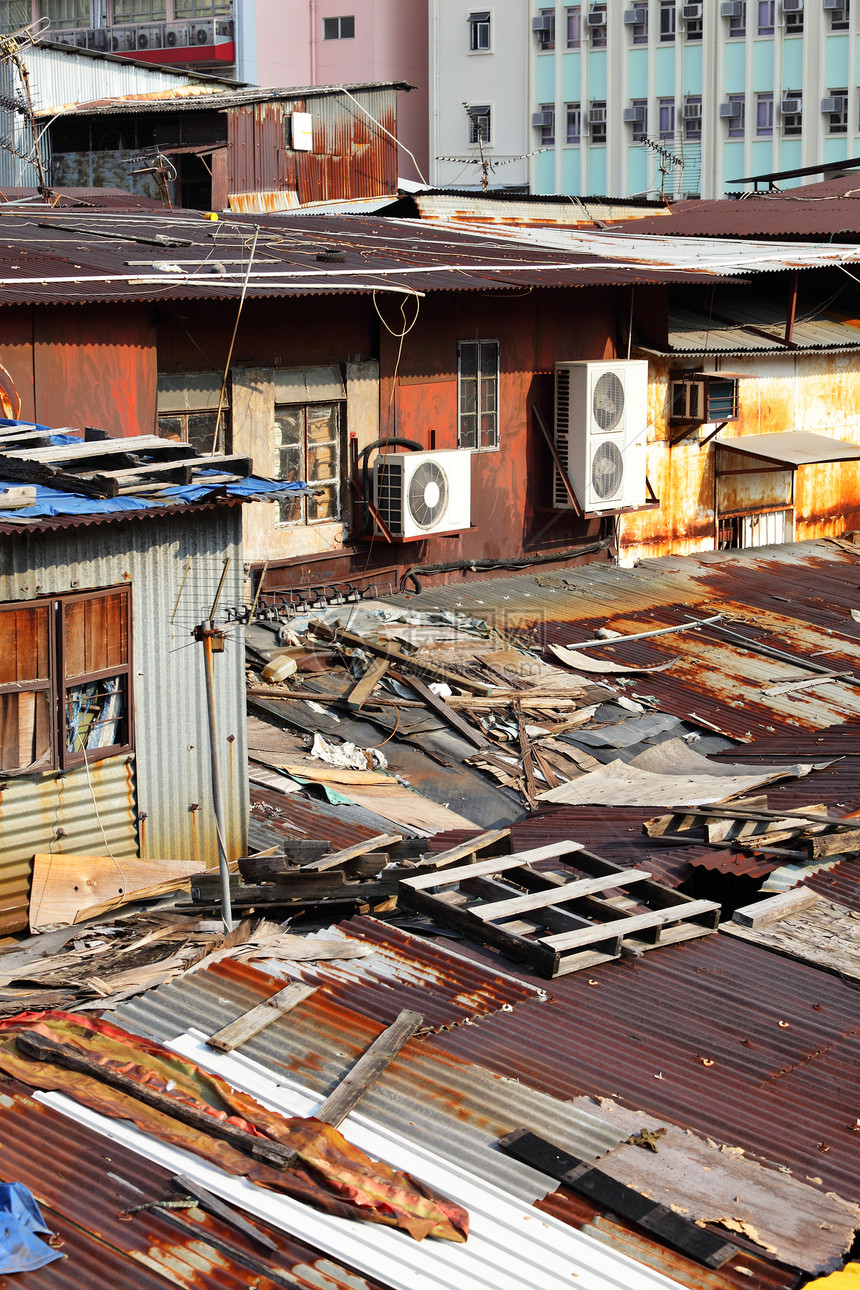 香港的旧建筑住宅地板城市生活天空不动产窗户高楼建筑学多层图片