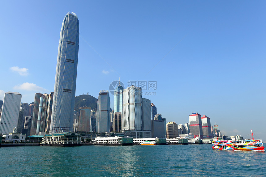 香港海港海洋晴天市中心场景天空办公室城市文化旅行建筑图片