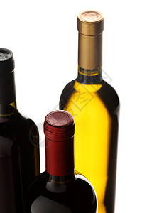 一组葡萄酒瓶白酒团体背景图片