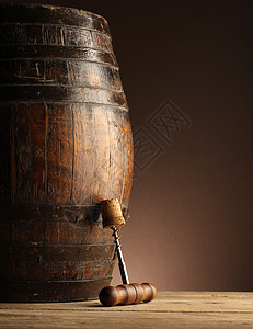 转换器酒桶酒精木头软木摄影古董橡木酒窖金属背景图片