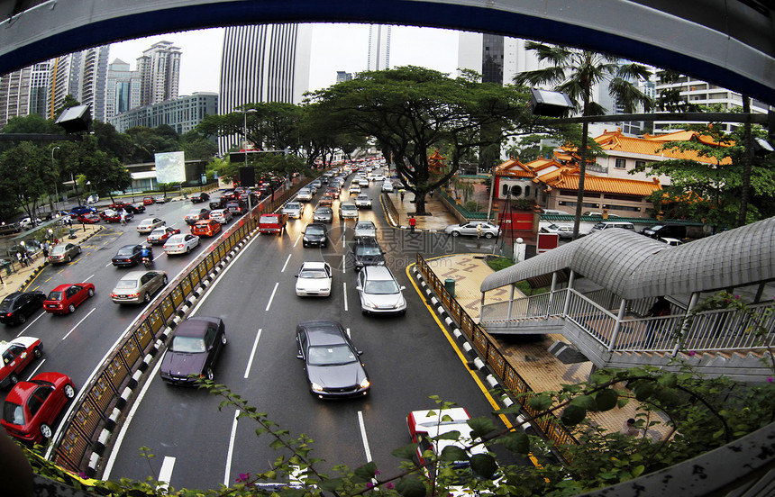 吉隆坡摩天大楼办公室天际双胞胎场景瓜拉金融运输地标街道图片